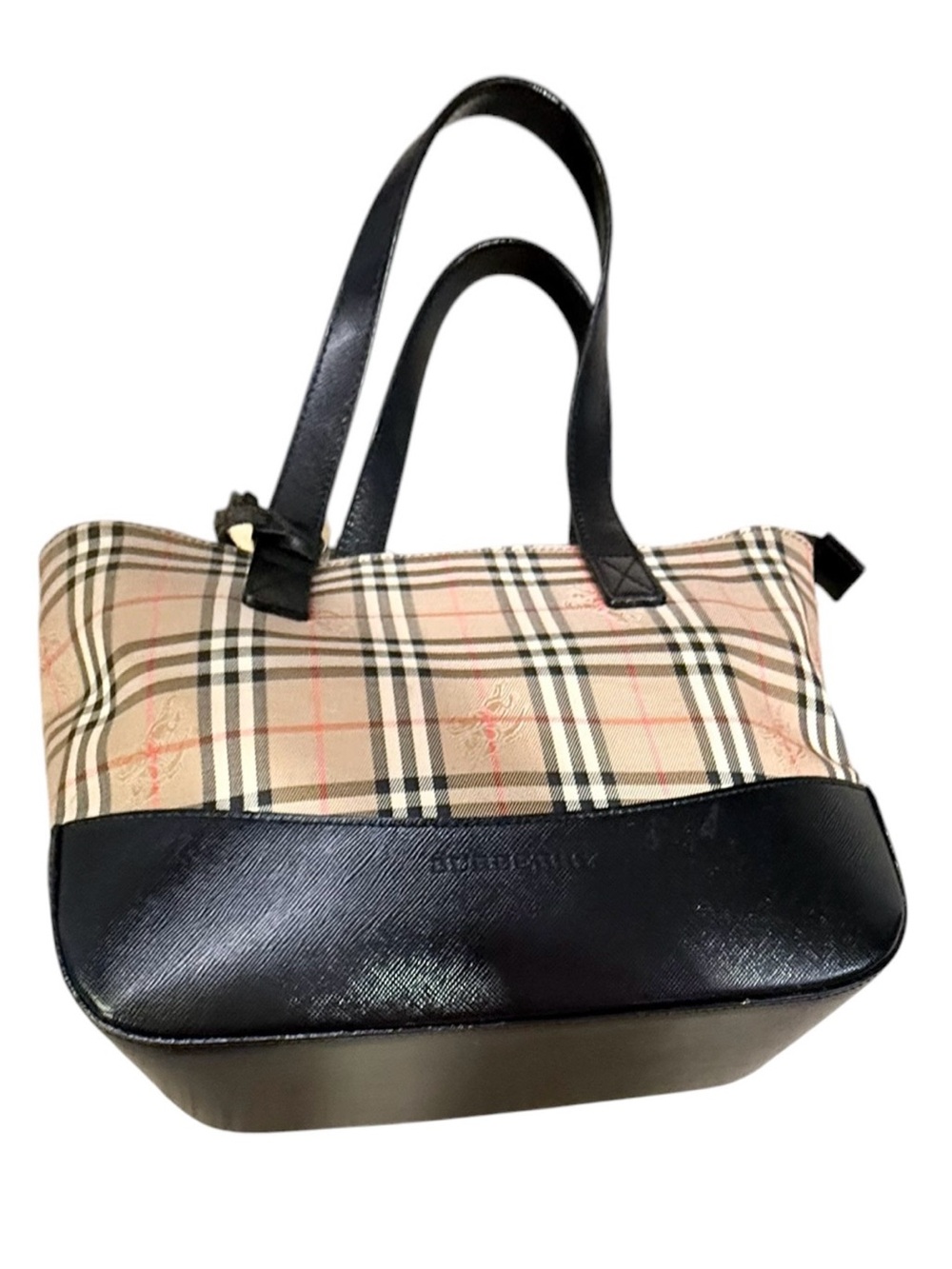 Burberry Haymarket Check canvas-Tote W/COA Giftable condition! - Picture 15 of 16